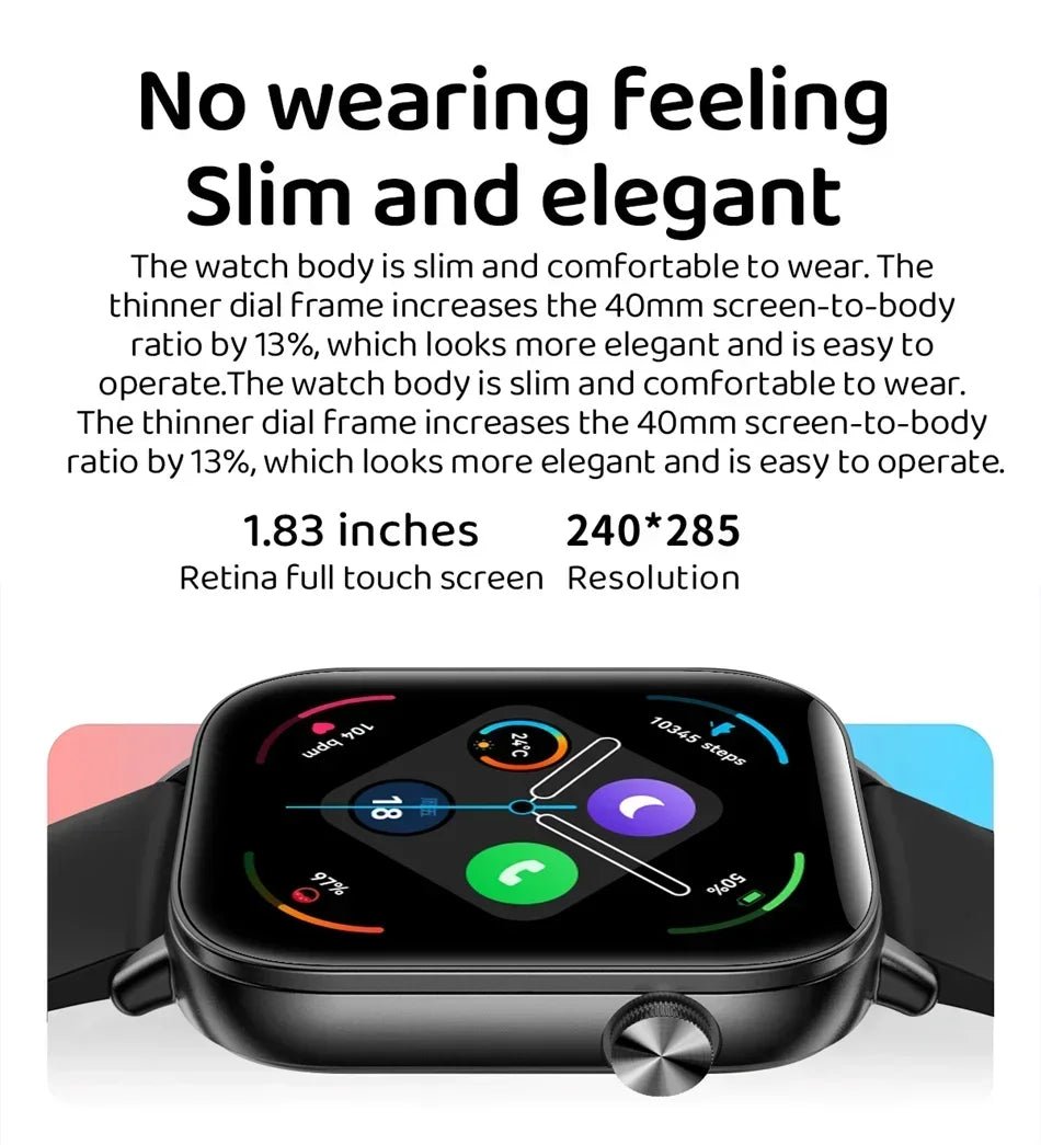 Xiaomi Fashion New Smart Watch Women Gift 1.83“ HD Screen GPS Track Heart Rate Monitor Waterproof BT Call Sport Smartwatch