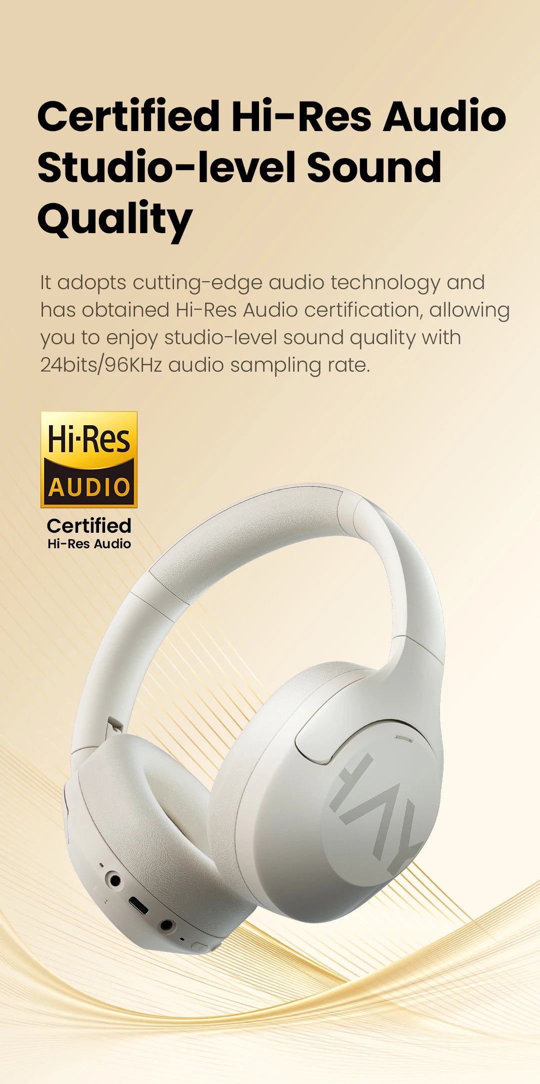 HAYLOU S30 ANC Headphones  Wireless Bluetooth 5.4 Hi-Res Headsets 43dB Adaptive Noise Cancelling Earphones 40mm Driver 80H